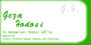 geza hodosi business card